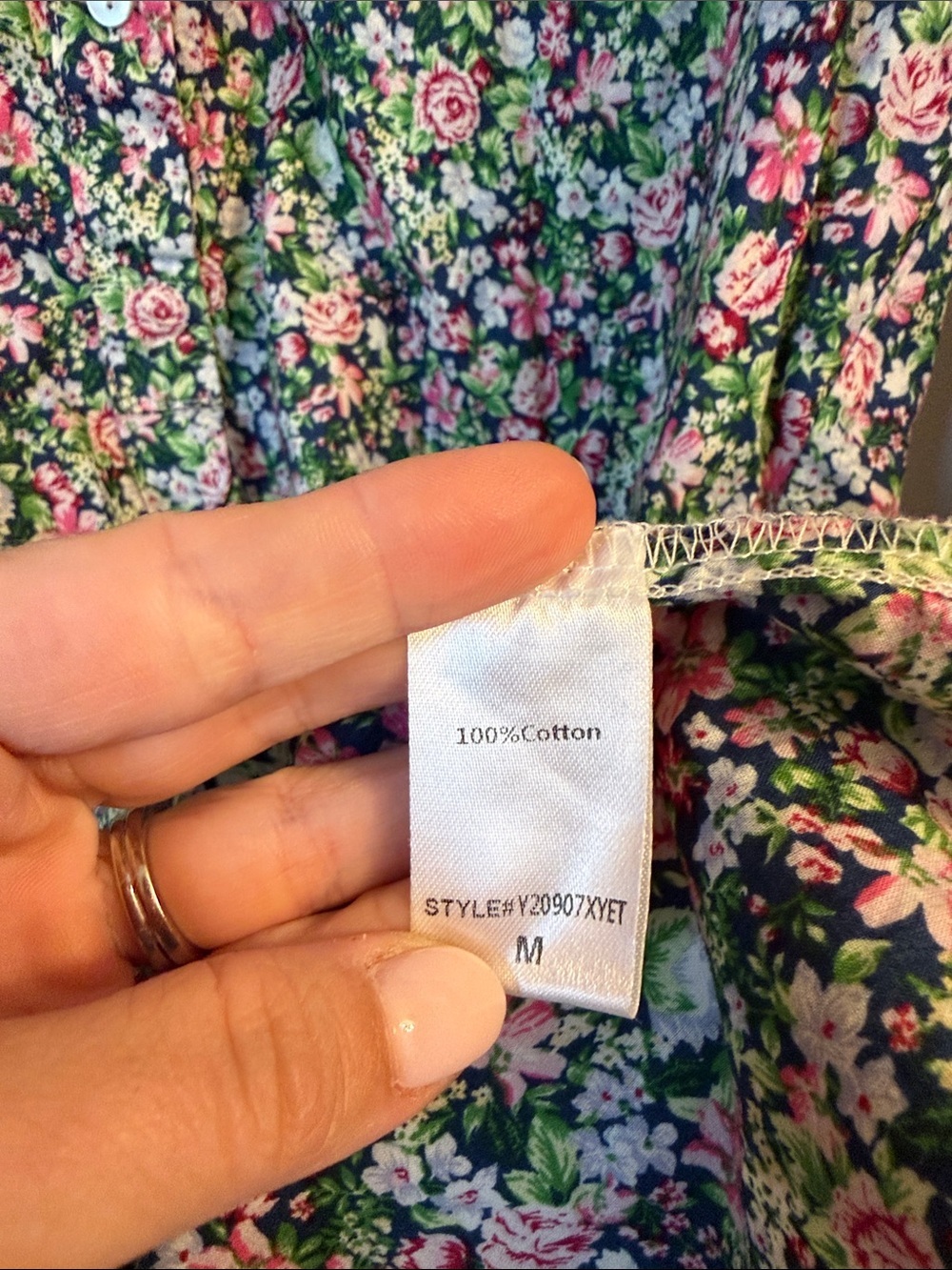 Tuckernuck Floral Callahan Shirtdress Long Sleeve Ruffle Hem medium - Picture 3 of 6